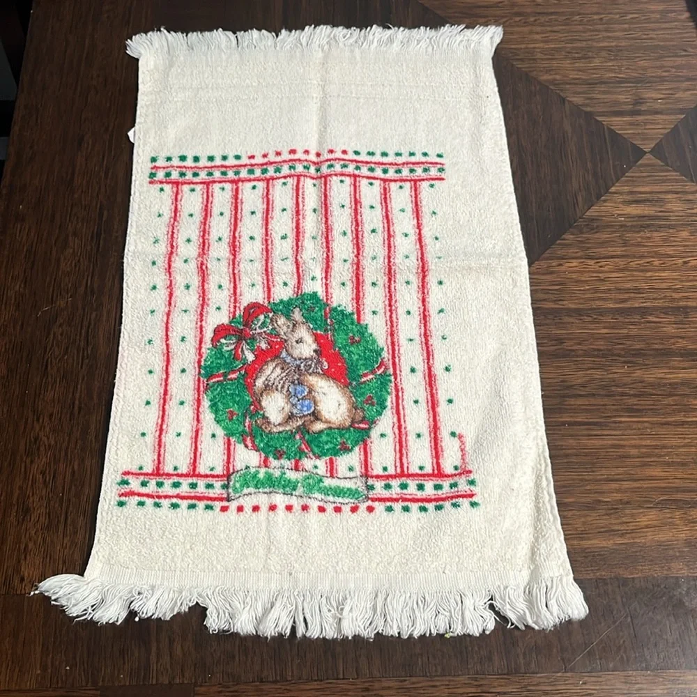 VINTAGE 7 pieces Festive Christmas Holiday Towels Set Christmas decor